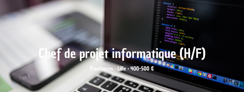 Chef de projet informatique (H/F)  Insitoo Lille  Mission Freelance